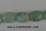 CAM632 15.5 inches 8*10mm faceted oval Chinese amazonite gemstone beads