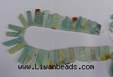 CAM642 Top drilled 9*15mm - 10*45mm sticks Chinese amazonite beads