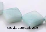 CAM71 6*16*16mm rhombic natural amazonite beads Wholesale