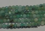 CAM810 15.5 inches 4mm faceted round Brazilian amazonite beads