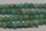 CAM811 15.5 inches 6mm faceted round Brazilian amazonite beads