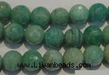 CAM814 15.5 inches 10mm faceted round Brazilian amazonite beads