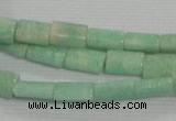 CAM854 15.5 inches 8*12mm flat tube natural Russian amazonite beads