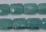 CAM961 15.5 inches 12*16mm faceted rectangle amazonite gemstone beads