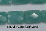 CAM963 15.5 inches 15*20mm faceted rectangle amazonite gemstone beads