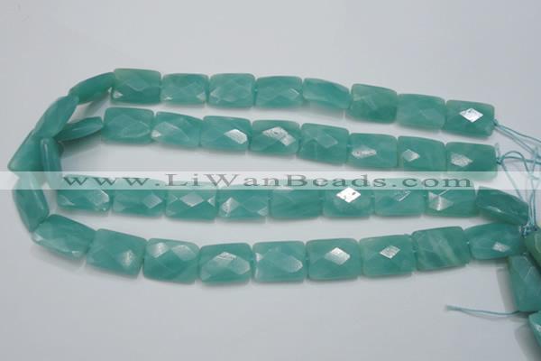 CAM963 15.5 inches 15*20mm faceted rectangle amazonite gemstone beads