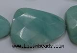 CAM970 15.5 inches 30*40mm faceted freefrom amazonite gemstone beads