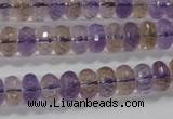 CAN17 15.5 inches 6*10mm faceted rondelle natural ametrine beads