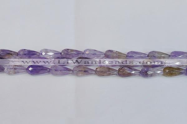 CAN180 15.5 inches 12*25mm faceted teardrop natural ametrine beads