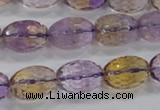 CAN20 15.5 inches 10*14mm faceted rice natural ametrine beads