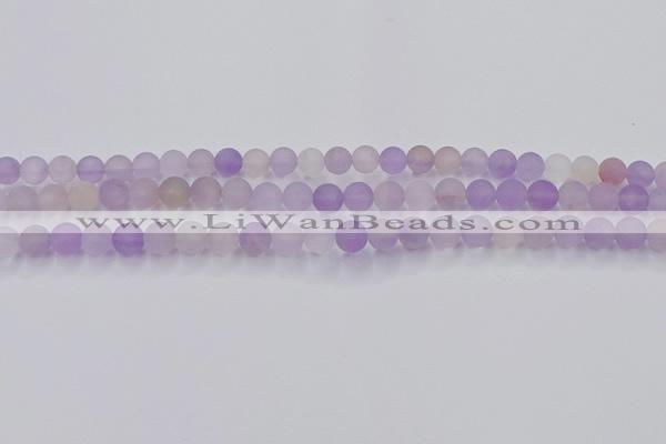 CAN200 15.5 inches 4mm round matte ametrine beads wholesale