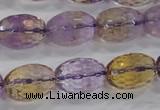 CAN21 15.5 inches 13*18mm faceted rice natural ametrine beads