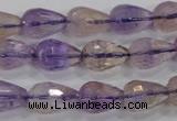 CAN23 15.5 inches 10*14mm faceted teardrop natural ametrine beads