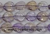 CAN52 15.5 inches 14mm twisted coin natural ametrine gemstone beads