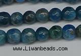 CAP521 15.5 inches 6mm faceted round apatite gemstone beads