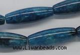 CAP59 15.5 inches 10*30mm rice dyed apatite gemstone beads wholesale