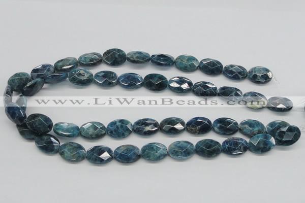 CAP68 15.5 inches 13*18mm faceted oval dyed apatite gemstone beads