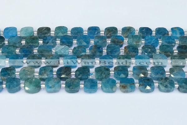 CAP701 15.5 inches 8mm faceted square apatite beads