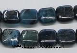 CAP72 15.5 inches 12*12mm square dyed apatite gemstone beads wholesale