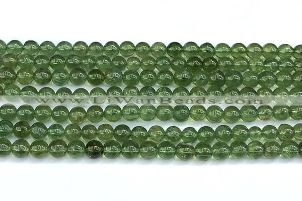 CAP736 15 inches 6.5mm -7mm round green apatite beads