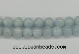 CAQ107 15.5 inches 4mm round A grade natural aquamarine beads