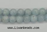 CAQ108 15.5 inches 6mm round A grade natural aquamarine beads