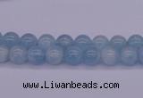 CAQ121 15.5 inches 4mm round AAA grade natural aquamarine beads