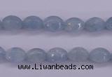 CAQ132 15.5 inches 7*10mm faceted rice natural aquamarine beads