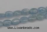 CAQ142 15.5 inches 8*10mm oval natural aquamarine beads wholesale