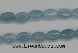 CAQ143 15.5 inches 8*10mm oval natural aquamarine beads wholesale