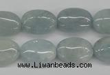 CAQ144 15.5 inches 13*18mm oval natural aquamarine beads wholesale