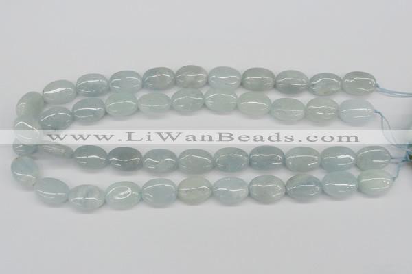 CAQ144 15.5 inches 13*18mm oval natural aquamarine beads wholesale