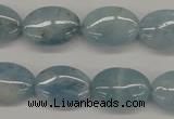 CAQ145 15.5 inches 13*18mm oval natural aquamarine beads wholesale