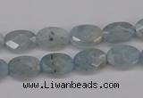 CAQ146 15.5 inches 8*12mm faceted oval natural aquamarine beads