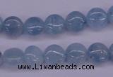 CAQ157 15.5 inches 10mm flat round natural aquamarine beads