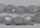 CAQ158 15.5 inches 12*14mm octagonal natural aquamarine beads