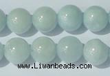 CAQ204 15.5 inches 13mm round natural aquamarine beads wholesale