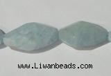 CAQ214 15.5 inches multi-size twisted natural aquamarine beads