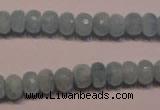 CAQ306 15.5 inches 5*8mm faceted rondelle natural aquamarine beads