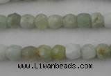 CAQ410 15.5 inches 7*8mm faceted nuggets natural aquamarine beads