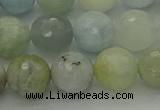 CAQ438 15.5 inches 10mm faceted round natural aquamarine beads