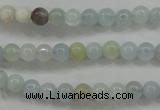 CAQ451 15.5 inches 4mm round aquamarine beads wholesale