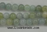 CAQ452 15.5 inches 6mm round aquamarine beads wholesale