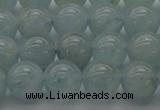 CAQ502 15.5 inches 8mm round natural aquamarine beads