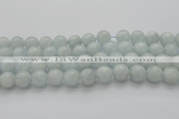 CAQ504 15.5 inches 12mm round natural aquamarine beads