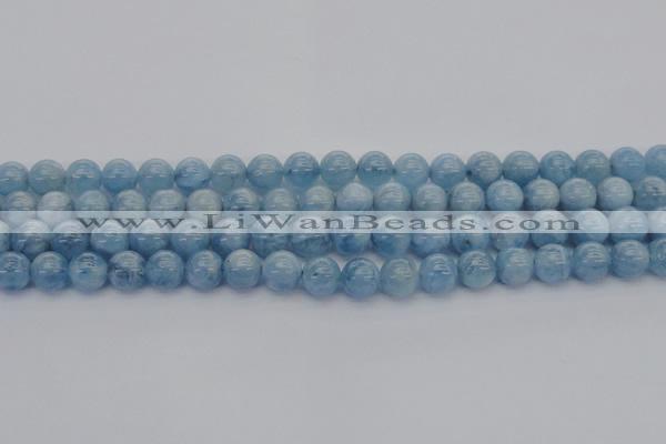 CAQ519 15.5 inches 7mm round AA grade natural aquamarine beads