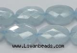 CAQ52 15.5 inches 15*20mm faceted oval natural aquamarine beads