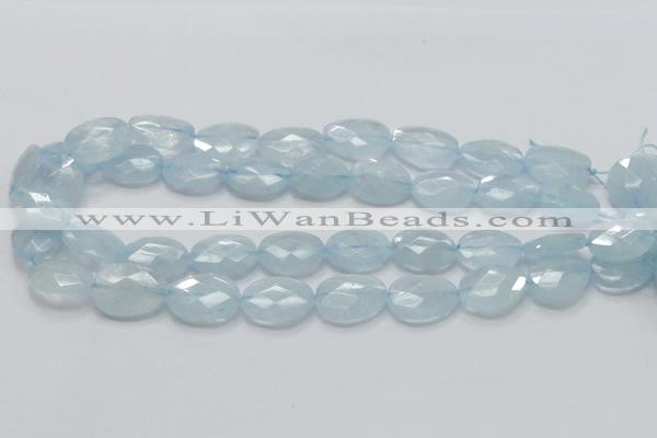 CAQ52 15.5 inches 15*20mm faceted oval natural aquamarine beads