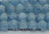 CAQ527 15.5 inches 6mm round AA+ grade natural aquamarine beads