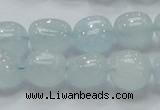 CAQ54 15.5 inches 10*15mm nugget natural aquamarine gemstone beads